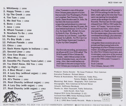 Toussaint, Allen/Wild Sound of New Orleans: Complete Tousan Sessions [CD]