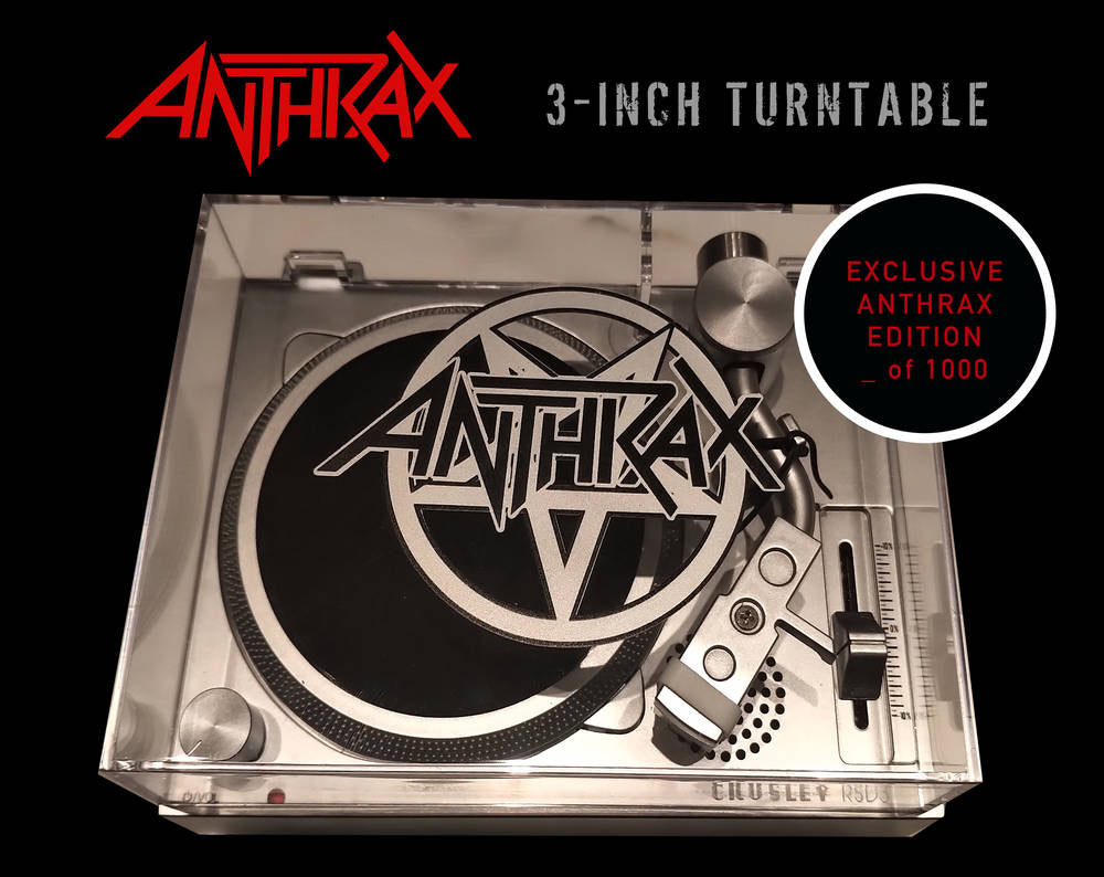 Mini Anthrax Turntable for 3" Records (with 4 exclusive Anthrax 3" Records)