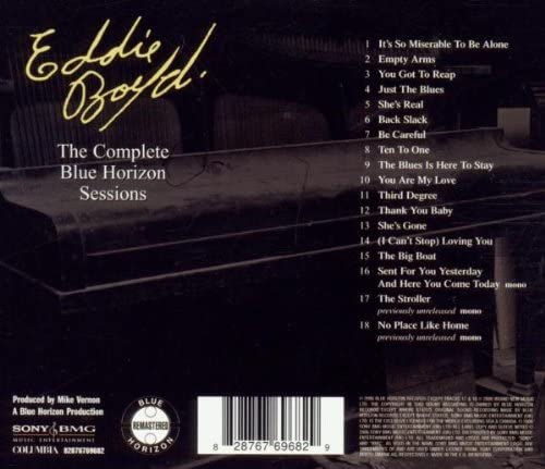 Boyd, Eddie/Complete Blue Horizon Sessions [CD]