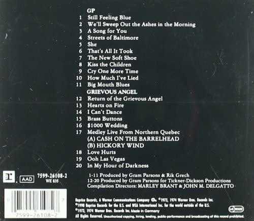 Parsons, Gram/GP & Grievous Angel [CD]
