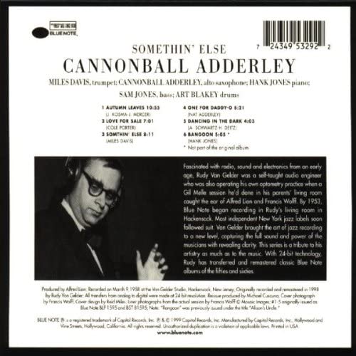 Adderley, Cannonball/Somethin' Else [CD]