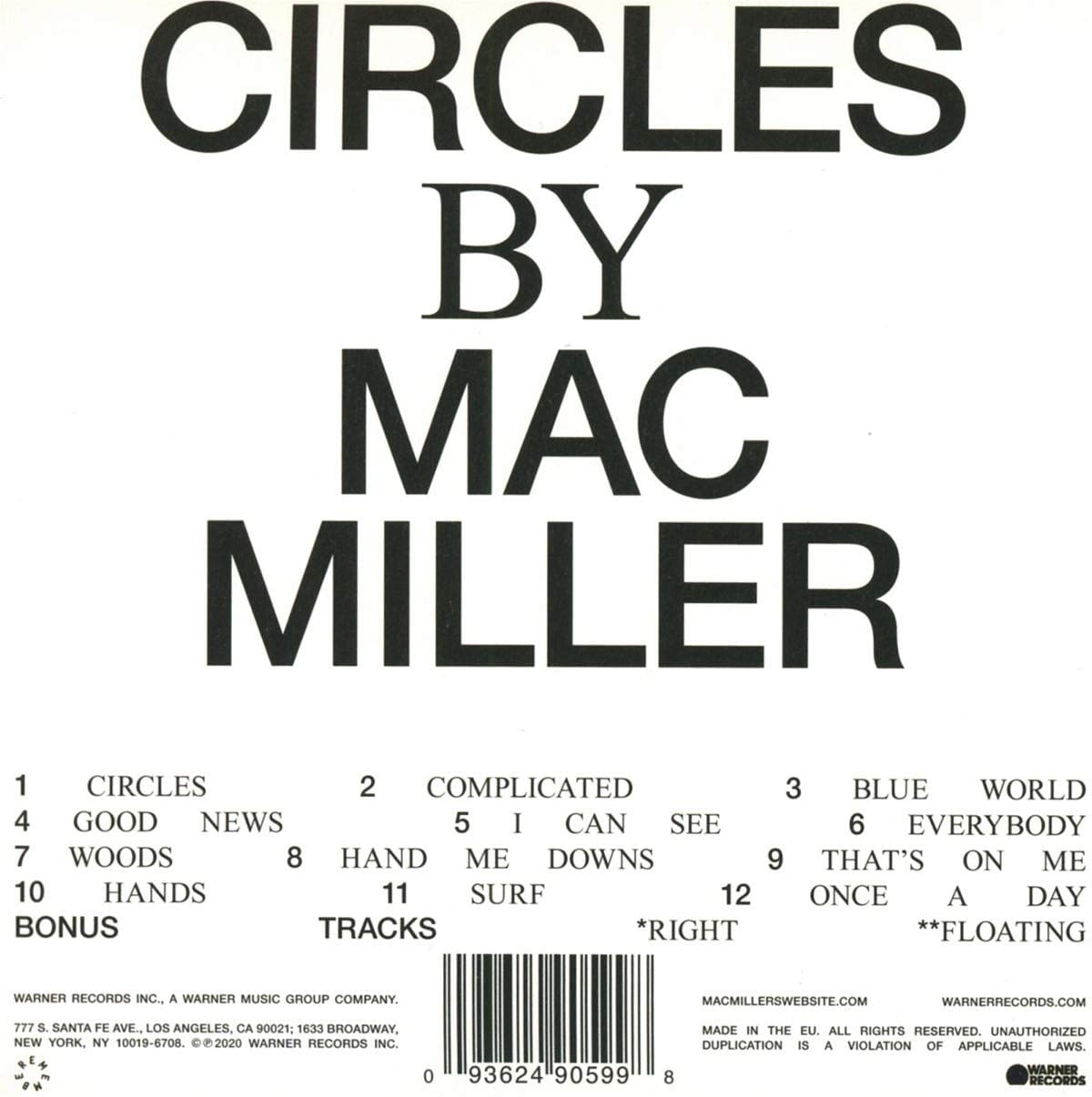 Miller, Mac/Circles [CD]