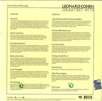 Cohen, Leonard/Greatest Hits [LP]