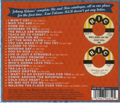 Adams, Johnny/I Won't Cry: Complete Ric & Ron Singles [CD]