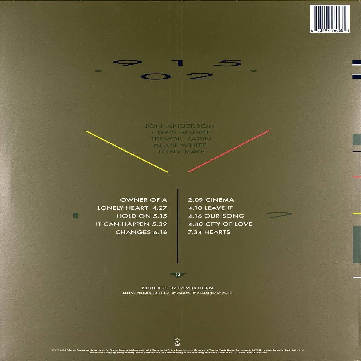 Yes/90125 (Coloured Vinyl) [LP]
