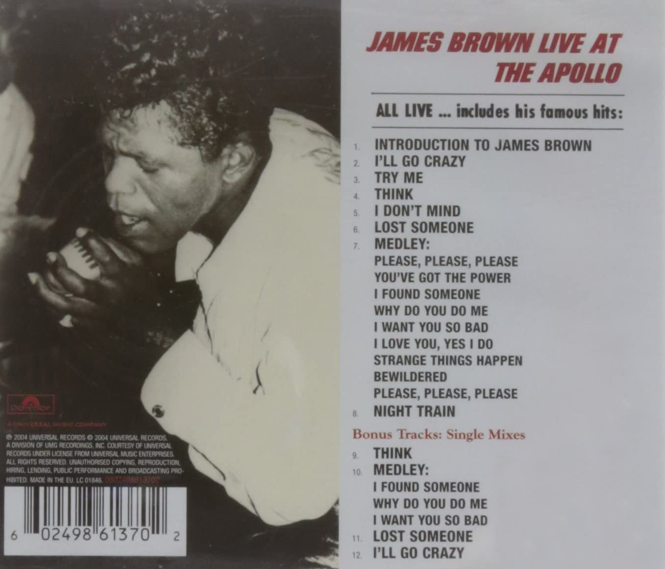 Brown, James/Live At The Apollo [CD]
