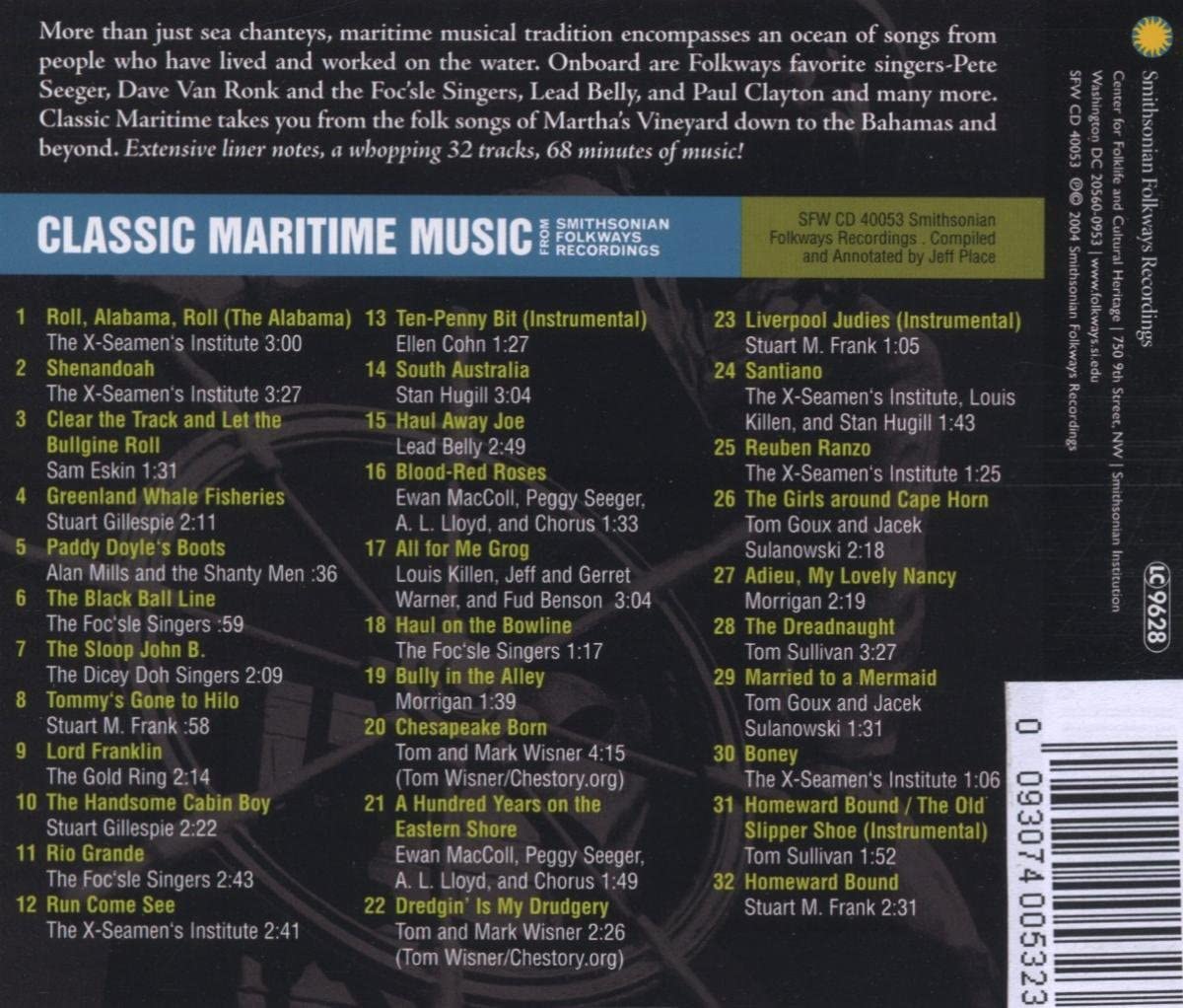 Various Artists/Classic Maritime Music (Smithsonian Folkways) [CD]