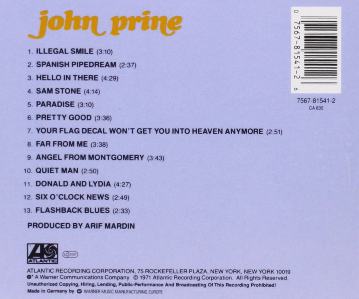 Prine, John/John Prine [CD]