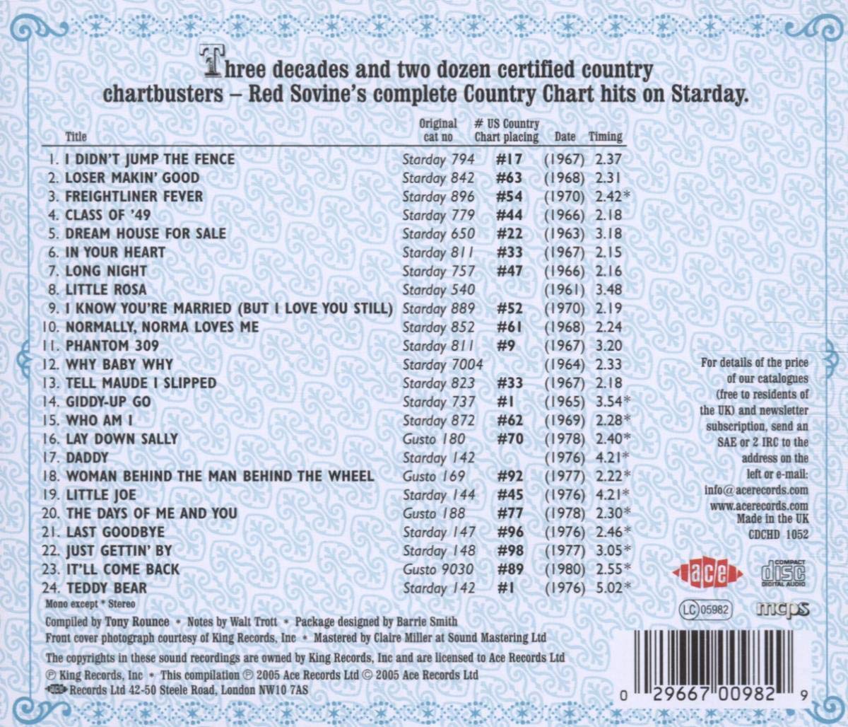 Sovine, Red/Billboard Chart Hits 1964-1980 [CD]