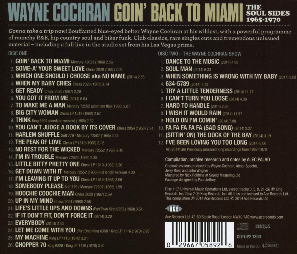 Cochrane, Wayne/Goin' Back to Miami: The Soul Sides 1965-70 [CD]