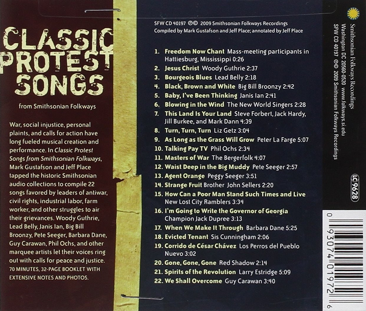 Various Artists/Classic Protest Songs from Smithsonian Folkways [CD]