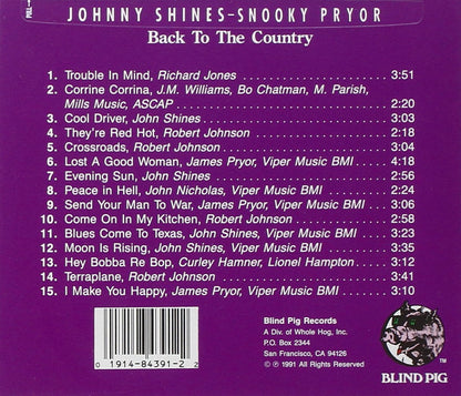 Shines, Johnny/Back To The Country [CD]