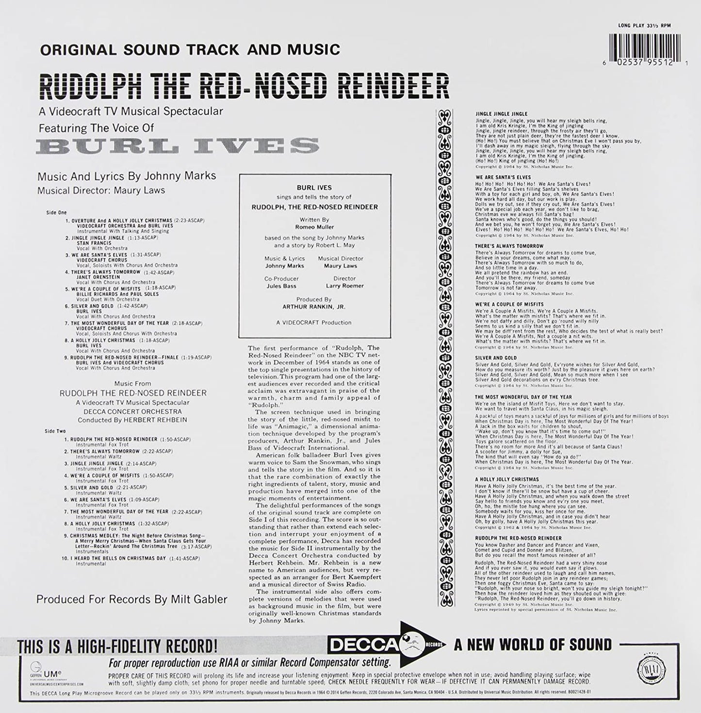 Soundtrack/Rudolph the Red Nosed Reindeer [LP]