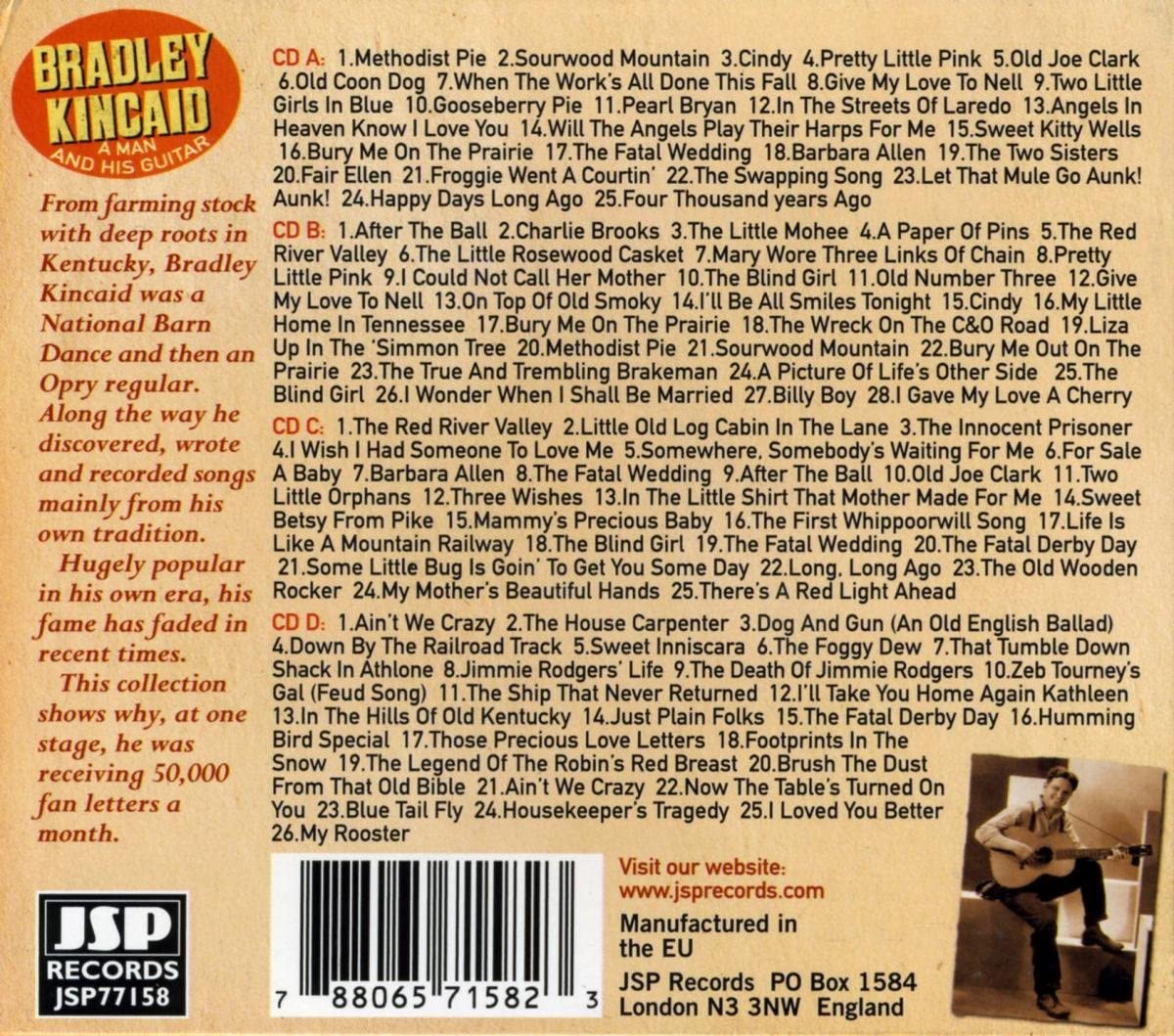 Kincaid, Bradley/A Man And His Guitar - 4CD [CD]
