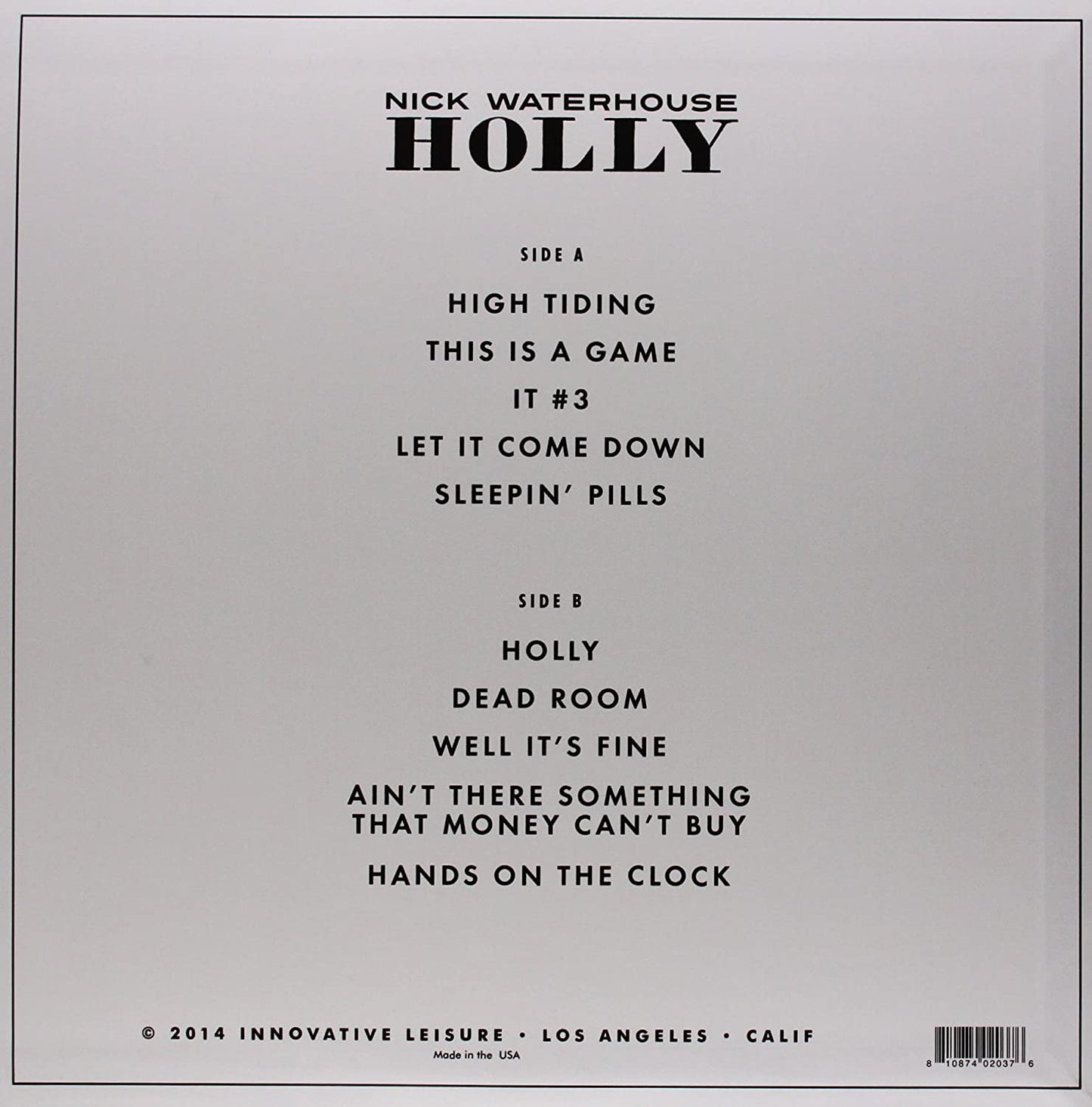 Waterhouse, Nick/Holly [LP]