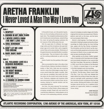 Franklin, Aretha/I Never Loved A Man The Way I Love You [LP]