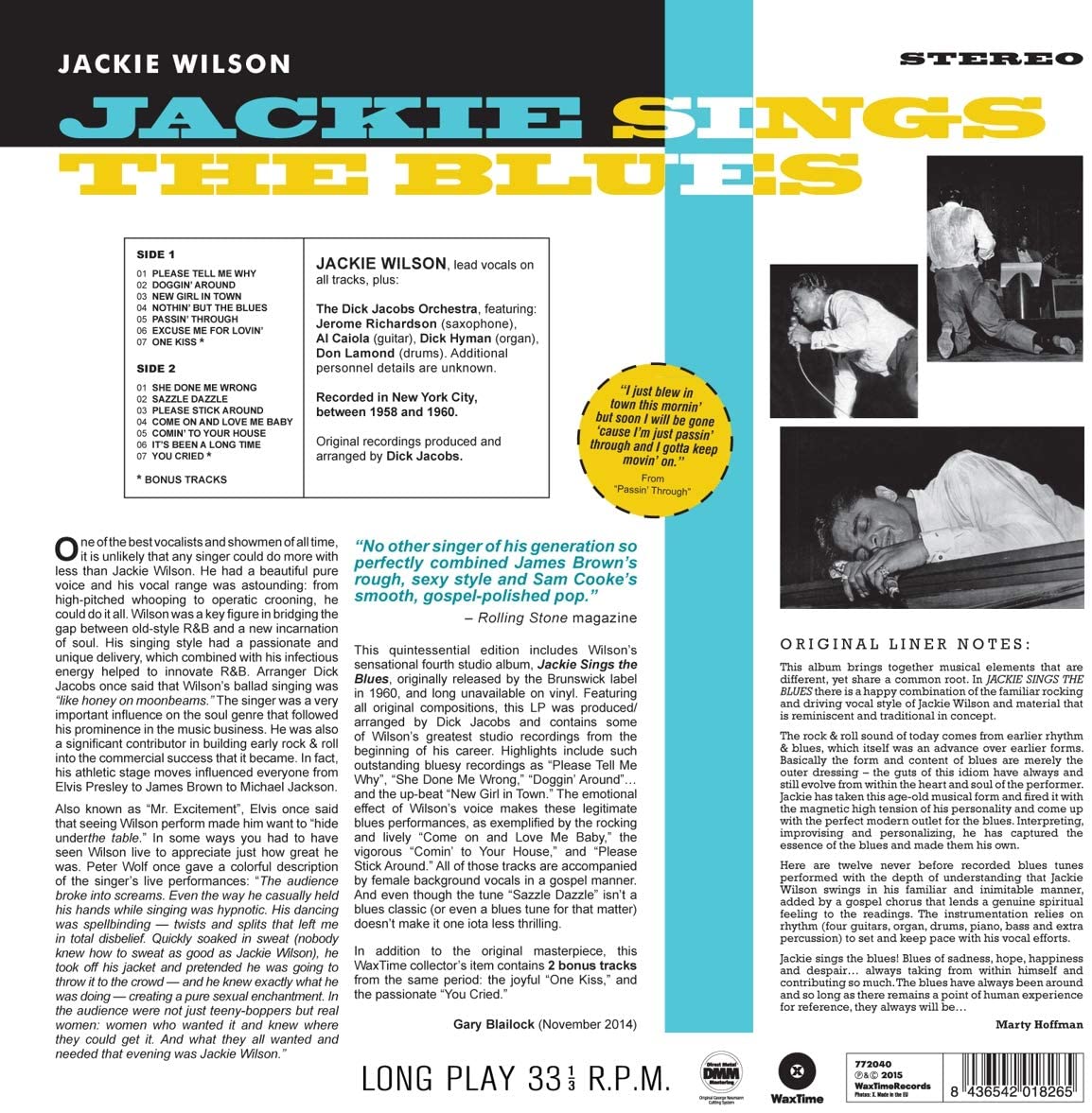 Wilson, Jackie/Sings The Blues [LP]