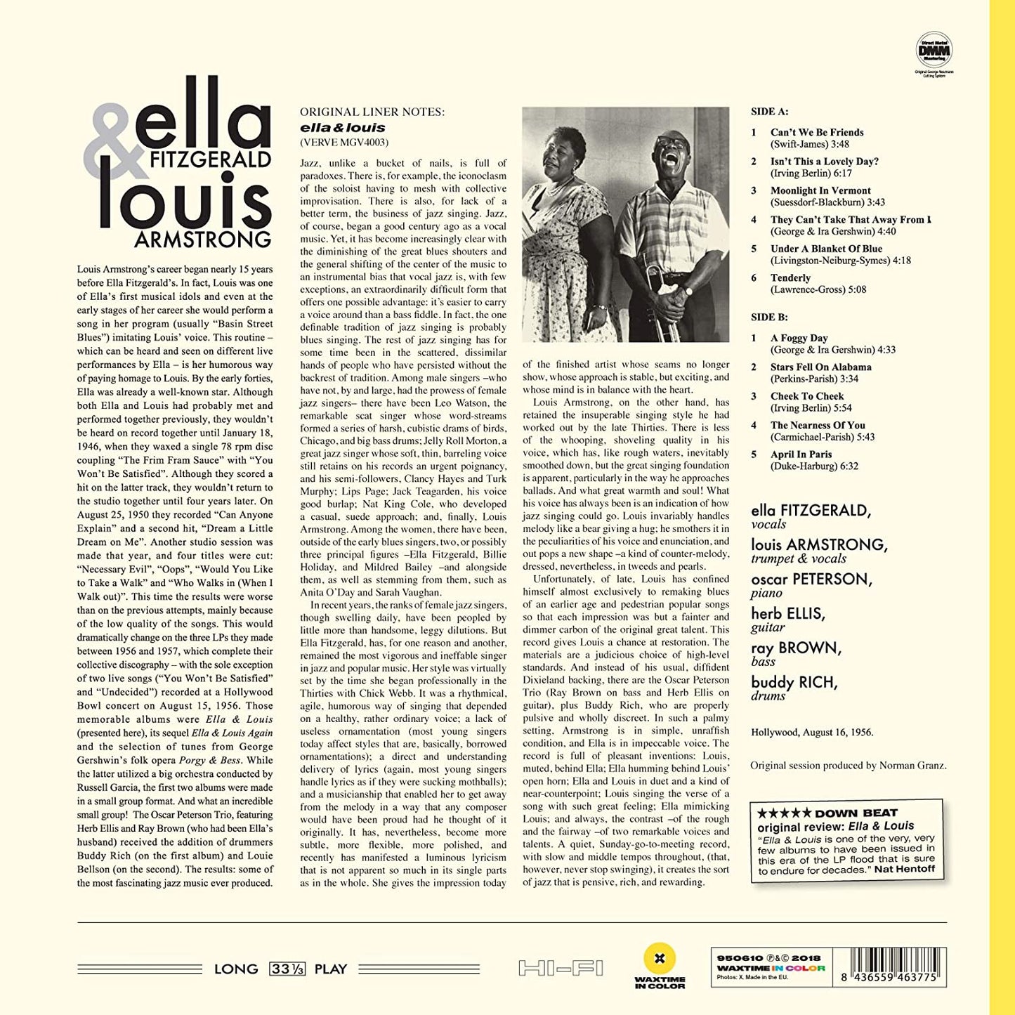 Fitzgerald, Ella & Armstrong, Louis/Ella & Louis (Coloured Vinyl) [LP]