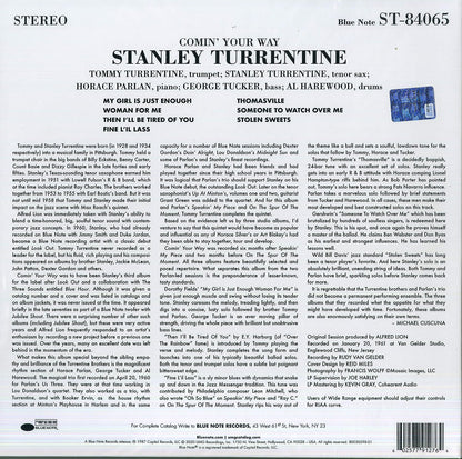 Turrentine, Stanley/Comin' Your Way (Blue Note Tone Poet) [LP]