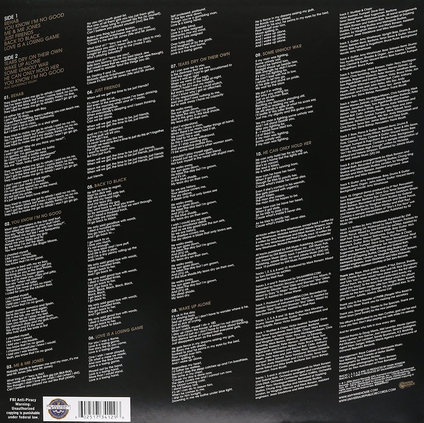 Winehouse, Amy/Back To Black [LP]