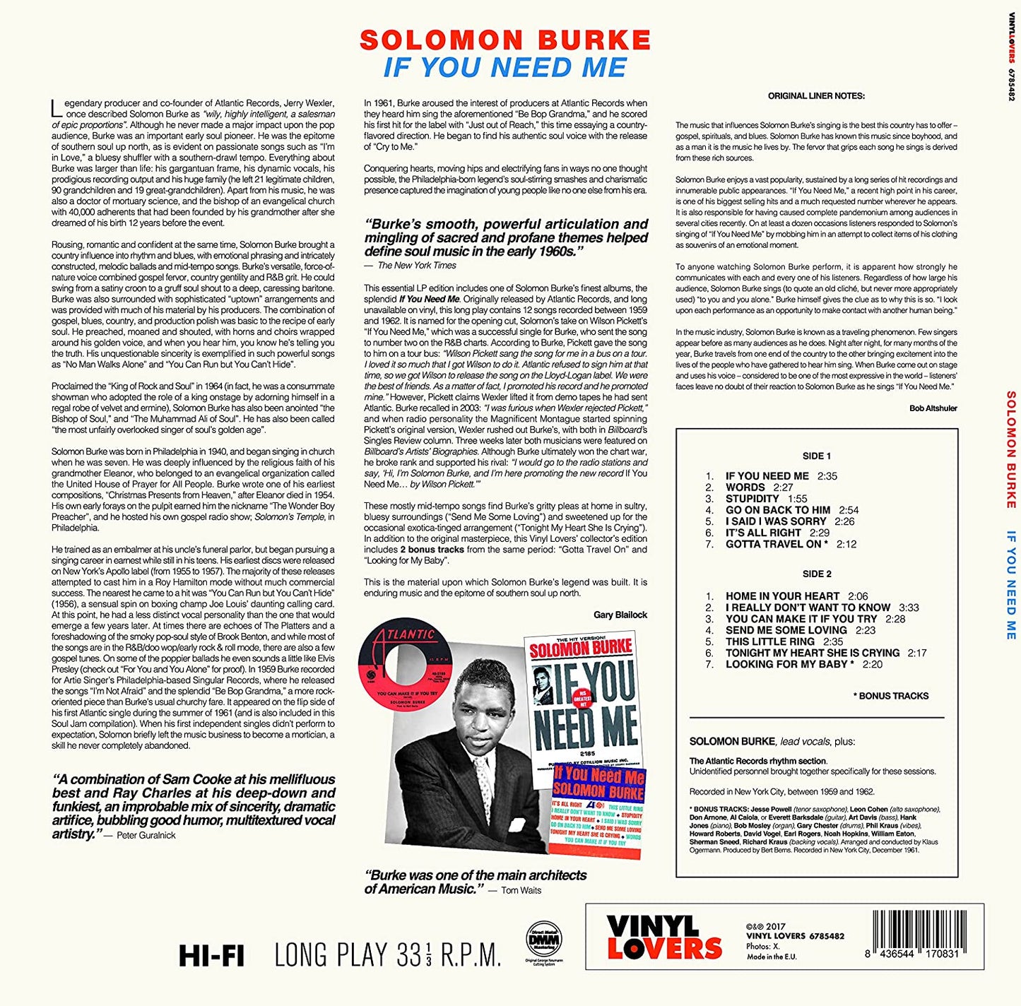 Burke, Soloman/If You Need Me [LP]