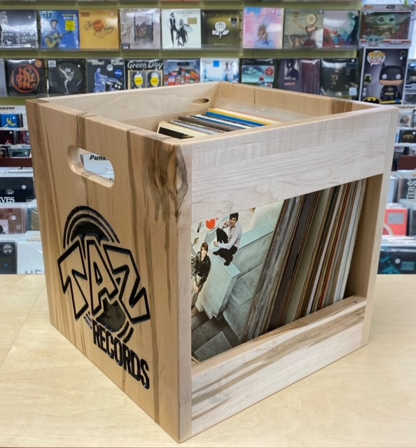 Wooden Record Crate - Taz Records