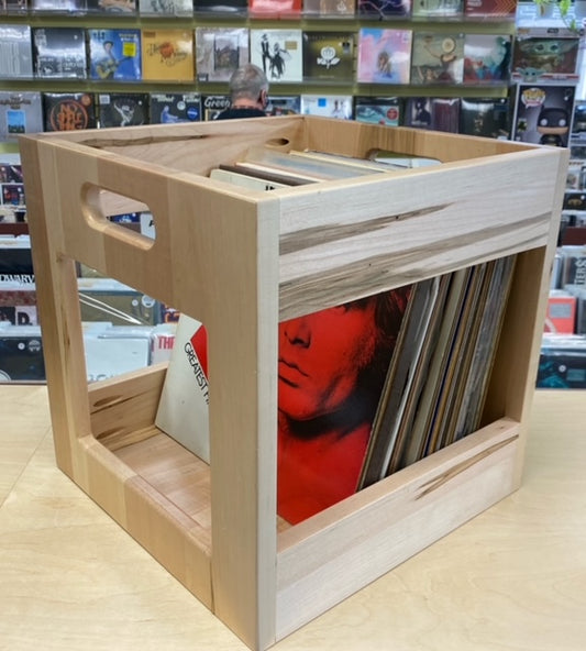 Wooden Record Crate